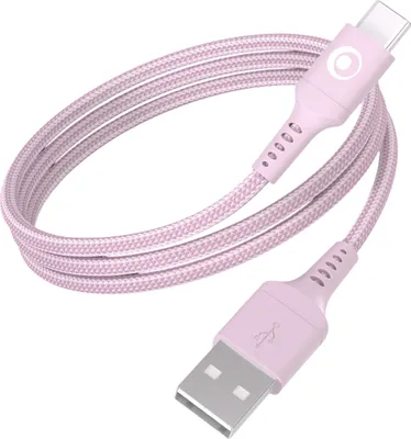 Immagine prodotto di BigBen Connected, cavo di ricarica rapida da USB-A a USB-C 15W 3A Nylon 1,2m, Rosa