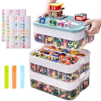 Immagine prodotto di Elzusha - Contenitore per giocattoli per bambini con coperchio