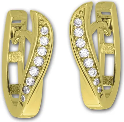 Produktbild von GoldDream Damen Ohrringe Turned Zirkonia Creolen ECHT 333er Gelbgold D2GDO5623Y