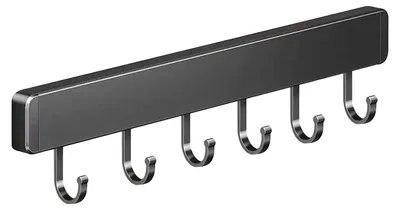 Imagen del producto de Estante de cocina de 30 cm para montaje en pared, con ganchos deslizantes, ideal para la cocina
