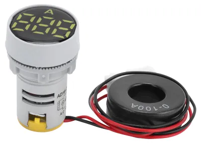 Productafbeelding van Digitale stroommeter, kristalpaneel-ampèremeter, ronde signaalaanduiding, AC 220 V, AD16-22DSA