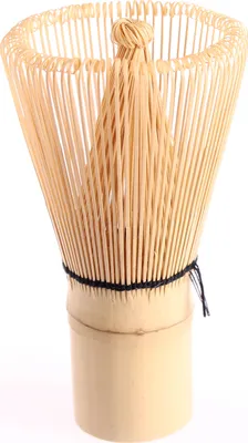 Produktbild von Japanischer Matchabesen "Chasen" aus weißem Bambus, 120 Borsten