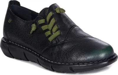 Produktbild von Schuhe P211701001 aus Naturleder, Schwarz, elastische Schnürsenkel, Absatz 3 cm
