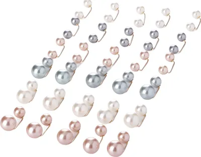 Image de Broches à la mode pour femmes, durables, simples, classiques, perles artificielles, pour encolure fixe, 30 pcs