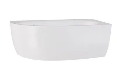 Produktbild von Badewanne - Asymetrisch MILENA 150X70 cm RECHTS mit Ablaufgarnitur und Füßen (mit Schürze)