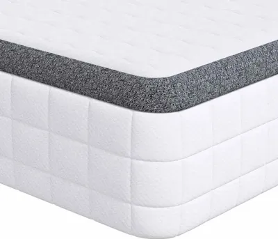 Produktbild von vidaXL Matratze Weiß und Grau 90 x 200 cm Bonell Feder