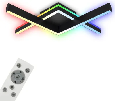 Immagine prodotto di Lampada da soffitto LED per camera dei bambini colorata RGB dimmerabile nera CCT timer 18W Briloner