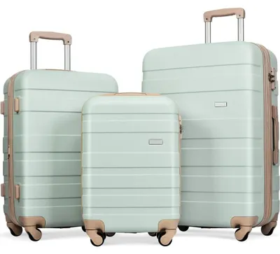 Immagine prodotto di Set di valigie, ruote spinner, lucchetto TSA, CQY verde