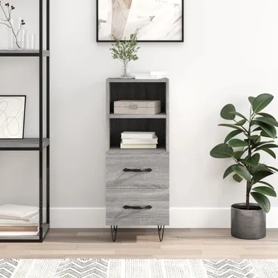 Produktbild von The Living Store Sideboard Grau Sonoma 34,5x34x90 cm Holzwerkstoff