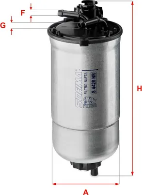 Produktbild von Kraftstofffilter SOFIMA S 4428 NR für VW POLO (9N) Filtereinsatz