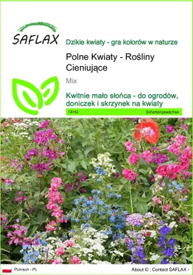 Zdjęcie produktu dla SAFLAX - Polne Kwiaty - Rośliny Cieniujące - 1000 Nasiona - Mix