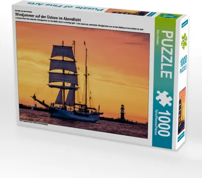 Produktbild von Calvendo Ein Motiv aus dem Kalender Windjammer auf der Ostsee im Abendlicht 1000 Teile Puzzle quer 640x480mm, Ködder Rico; 7289404