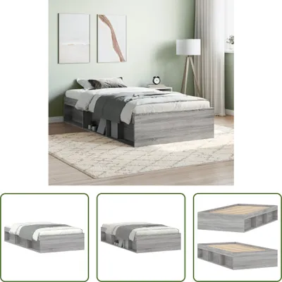 Produktbild von The Living Store Bettgestell Grau Sonoma 90x200 cm