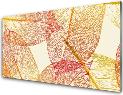 Immagine prodotto di Pannello di vetro per cucina, 100x50 cm, protezione dagli schizzi, motivo: foglie