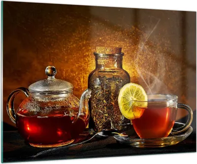 Produktbild von Bilder auf glas - Asien tee geschmack gesundheit - 100x70cm - Glasbilder - Wandbilder - Kunstdruck - zum Aufhängen bereit - Wanddekoration aus Glas - Glas Bilder - Wandbild auf Glas - GAA100x70-2434