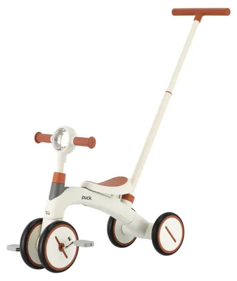 Produktbild von Puck 3-In-1 Dreirad - Weiß/Braun | Laufrad 1 Jahr