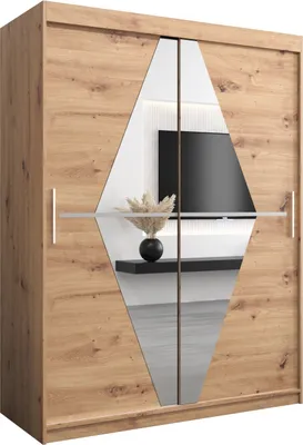 Produktbild von Kleiderschrank, Schiebetürenschrank Schlafzimmer, Schrank mit Spiegel BOLIWIA 150 cm