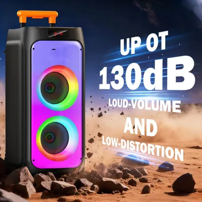 Productafbeelding van Karaokeset Draagbare Bluetooth-Speaker - 2 Draadloze Microfoons - 8.97 kg