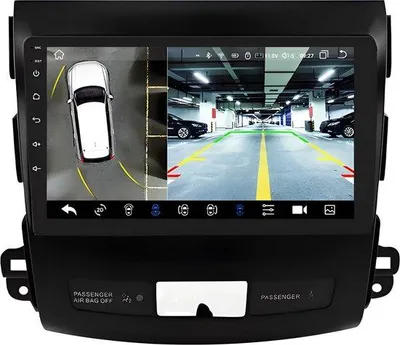 Image de Autoradio avec Bluetooth et caméra – CarPlay – Pour Mitsubishi Outlander II (2005–2012) – Compatible avec Apple et Android – Système stéréo – Navigation – Système de navigation automobile