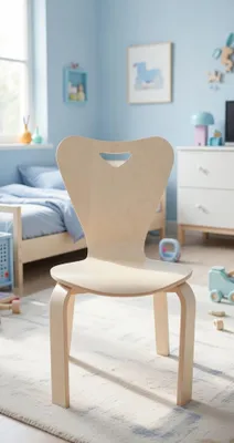 Produktbild von Stabiler Kinderstuhl aus Holz für Esszimmer und Kinderzimmer Design