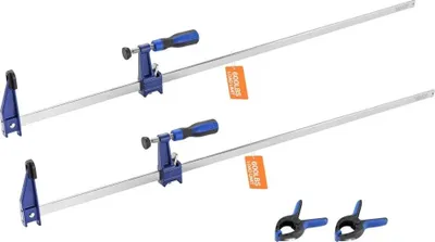 Obrázok produktu pre 2x Drevoobrábacie tyčové svorky 914 mm - liatinové uzamykateľné - svorky na opracovanie dreva