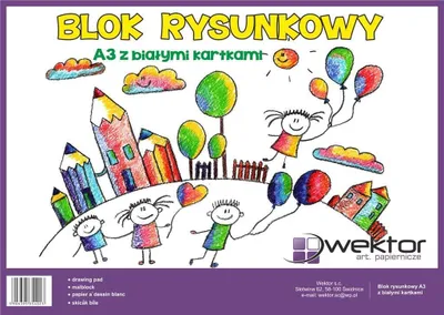 Zdjęcie produktu dla Blok rysunkowy A3/20K biały (10szt)