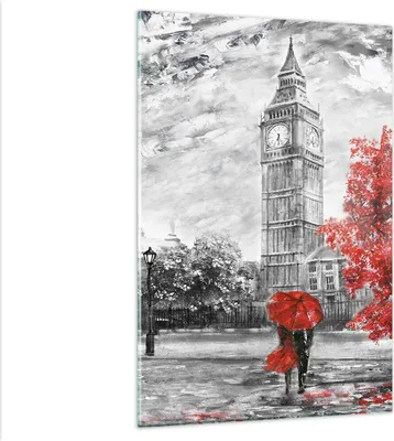 Produktbild von Bilder auf glas - Einteilig - London Bus - 80x120cm - Glasbilder - Wandbilder - Bilder - Kunstdruck - zum Aufhängen bereit - Wanddekoration aus Glas - Glas Bilder - Wandbild auf Glas - GPA80x120-3866