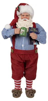 Image de Clayre & Eef Figurine de Père Noël 28 cm Rouge Plastique