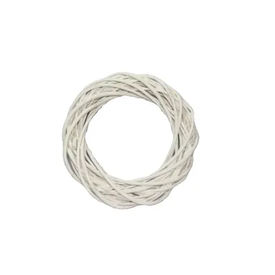 Produktbild von MIKONI Weidenkranz | Ø 15 cm | ECRU | Türkranz Weidenkugel Weidenball Dekokranz Dekorationskranz Hochzeitsdekoration Dekokugel Weide