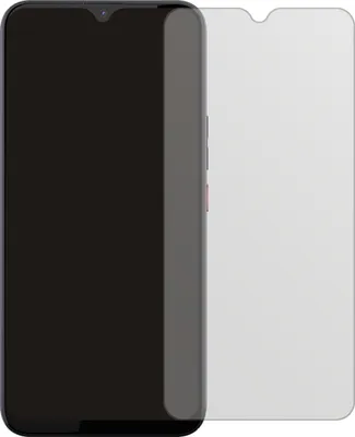 A smartphone screen protector is shown next to a smartphone.