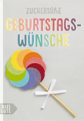 Produktbild von Geburtstag  Glückwunschkarte im Format 115x17cm mit Umschlag