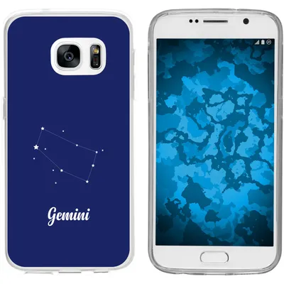 Produktbild von PhoneNatic Case kompatibel mit Samsung Galaxy S7 Silikon-Hülle SternzeichenGemini M12