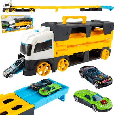 Produktbild von Malplay Auto LKW Truck Launcher 2 Cars Spielzeugeisenbahnen ab 3 Jahren Geschenk Spielzeug