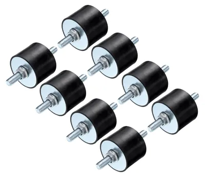 Gummi-Isolatoren M8 x 23 mm, 8 Stück, 40x30 mm, Schwingungsdämpfer