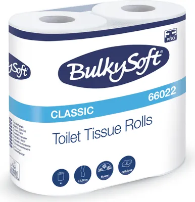 Produktbild von BulkySoft Toilettenpapier - Zellstoff - 2-lagig - 40 Rollen - a 400 Blatt