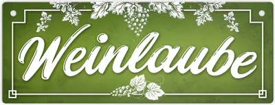 Produktbild von Weinlaube Metallschild XL mit idyllischem Weinreben Motiv