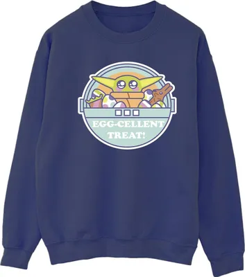 Produktbild von Star Wars - "The Mandalorian Eggcellent Easter" Sweatshirt für Damen BI39858 (S) (Marineblau)
