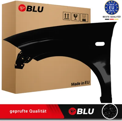 Zdjęcie produktu dla BLU Błotnik pasujący do Seat Altea 5P1/5P5 LZ9Y Lewy Czarny PhantomSchwarz | 2004-2015 | Przedni Przód | Lakierowany | Gotowy do montażu | Stal