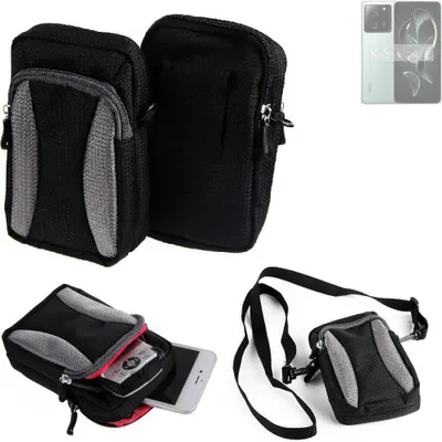 Produktbild von K-S-Trade Holster Schutz Hülle kompatibel mit Xiaomi Redmi K60 Ultra Handy Hülle Gürteltasche Umhängetasche mit Zusatzfach schwarz