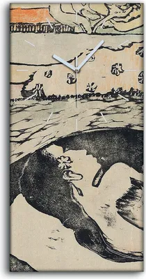 Produktbild von Dekor Leinwand Uhr Wandbilder 30x60 Malerei Abstrakte Kunst Tiere Eingeborene - weiße Hände