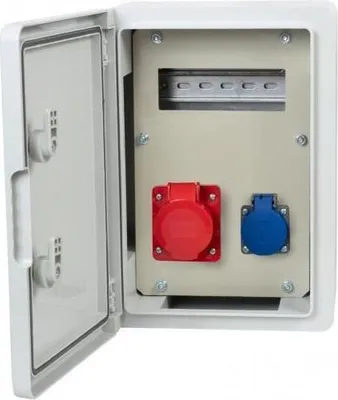 Imagen del producto de Caja de distribución Bauverteiler RB-250 8M 16A/5P, 230V, IP65