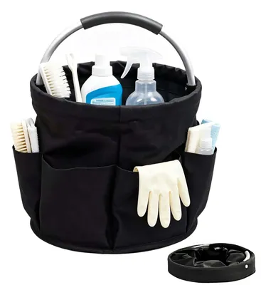 Reinigungs-Organizer faltbar Oxford-Stoff 29x27 cm schwarz