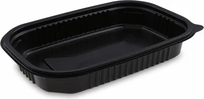 Produktbild von 50x Mikrowellenschale schwarz 'M' 750 ml - 22x15x 3,5 cm