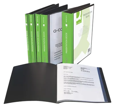 Immagine prodotto di Q-Connect® KF01271 cartellina panoramica - 100 buste, nero