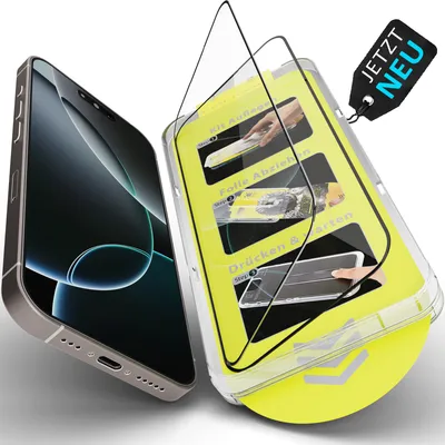 Produktbild von Panzerfolie iPhone 15 Pro Max Schutzfolie Displayschutz | 9H Hartglas stoßfest | dünn 2er-Pack Schutzglas kratzfest Screen Protector | GreenHec