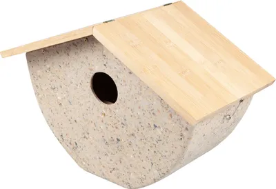Produktbild von Nistkasten, Nisthilfe, Vogelhaus für Meisen, nachhaltig, aus Pflanzenfasern und Holz