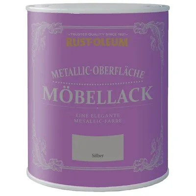 Produktbild von Rust Oleum Metallic Oberfläche Silber 750ml Möbellack Shabby Chic