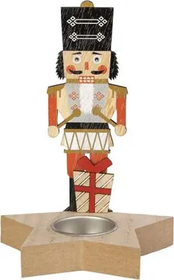 Produktbild von Teelichthalter Nussknacker - ca. 11,5 x 11,5 x 16,5 cm