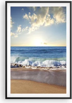 Produktbild von Gerahmtes Poster - Schwarzer Rahmen - Meer Ufer Wasser - 61x91,5 cm - Wand Bild - Wanddeko - Wandbilder - Kunstposter - Wandposter - Bilderrahmen - Bilder - Kunstdruck - Wandbild - P2BPA61x91-3551