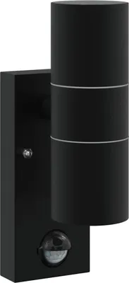Immagine prodotto di vidaXL Applique da esterno nero 7 x 10 x 22 cm in acciaio inox e vetro